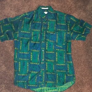 Perry Ellis Portfolio Mens Medium short sleeve button down